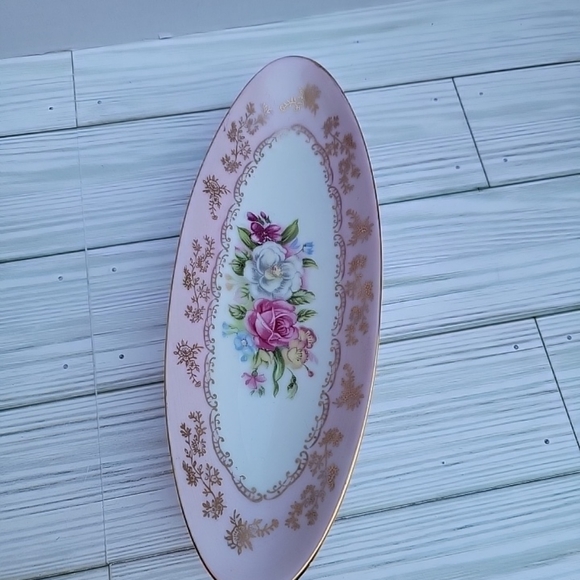 Arnart 5th Ave #22/113N Porcelain Hand-painted 10" Oval Relish Tray Dish - Picture 11 of 11